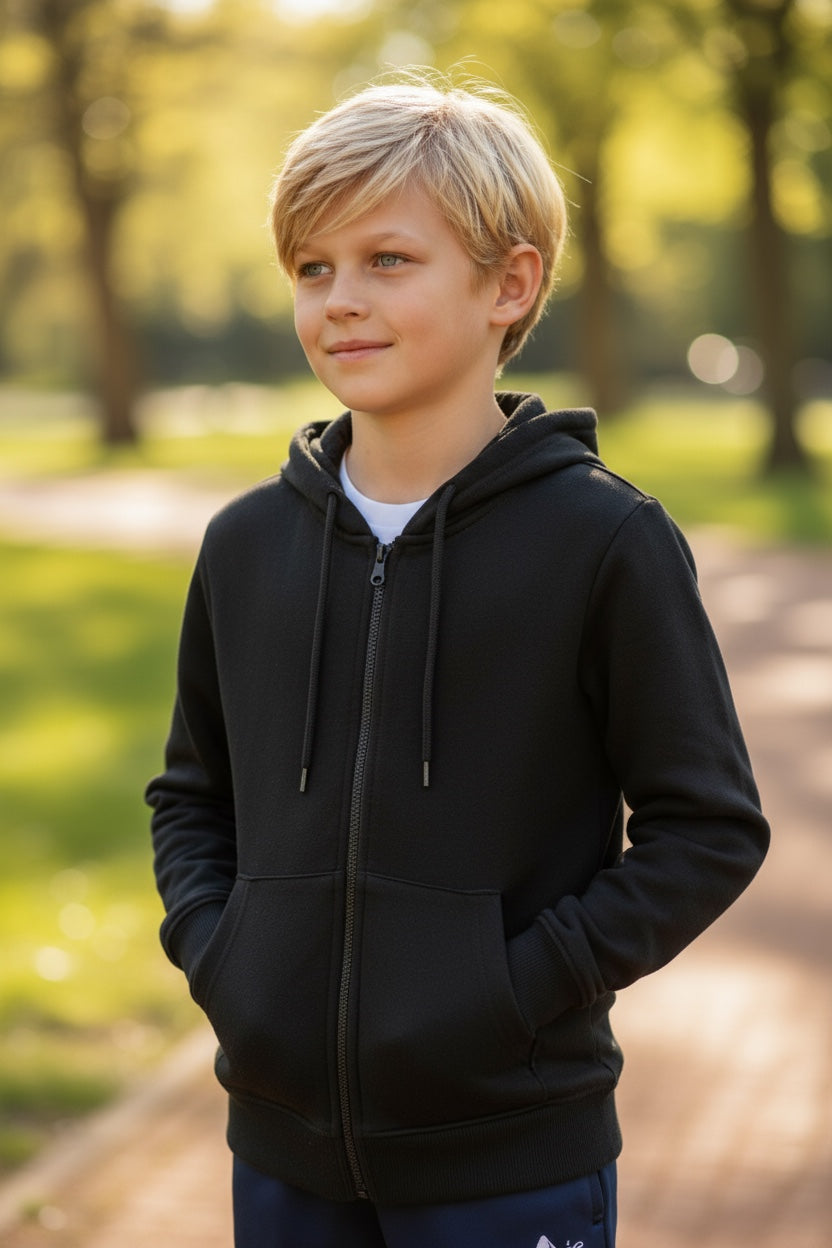 İnce Pamuklu Fermuarlı Çocuk Hırka