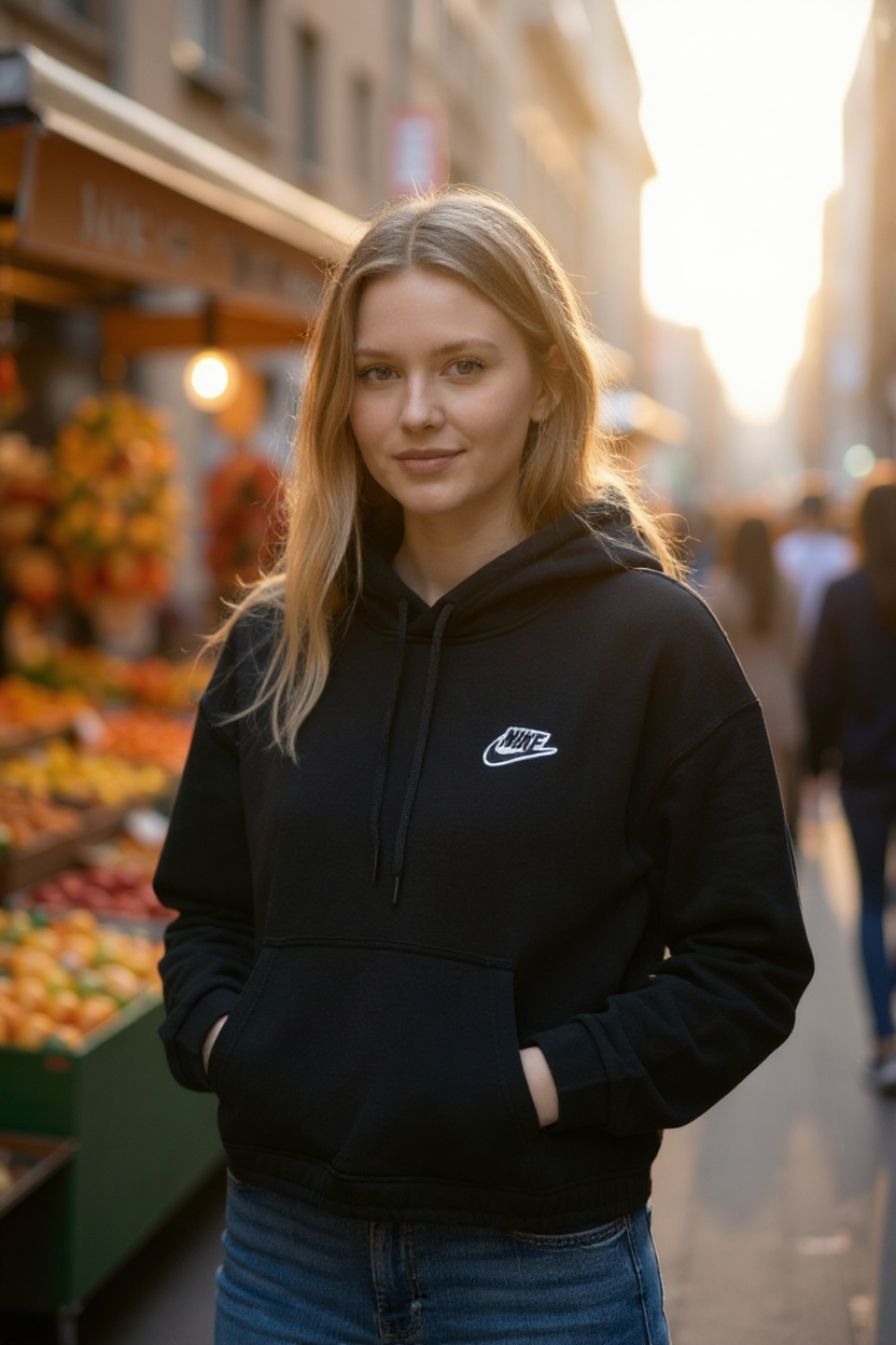 Pamuklu Bayan Crop Sweat Üst Giyim