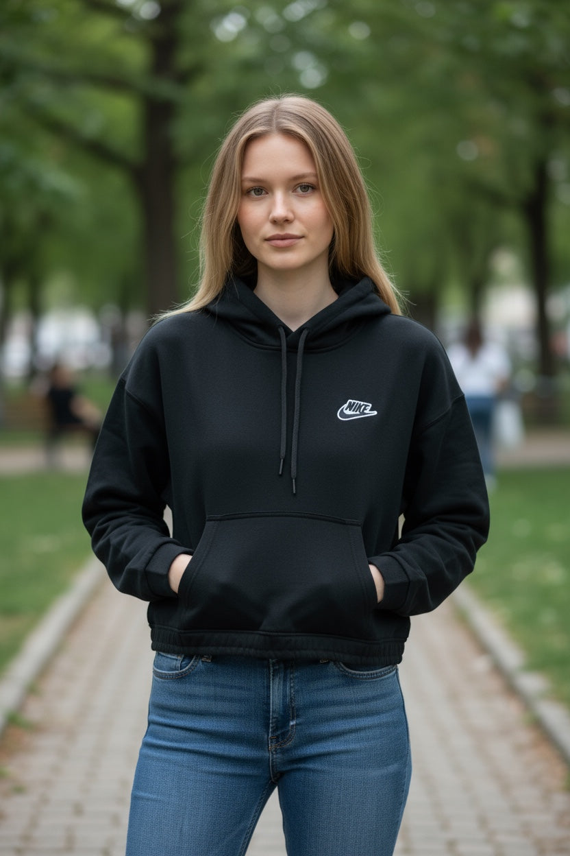 Pamuklu Bayan Crop Sweat Üst Giyim