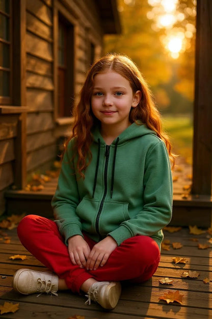 İnce Pamuklu Fermuarlı Çocuk Hırka