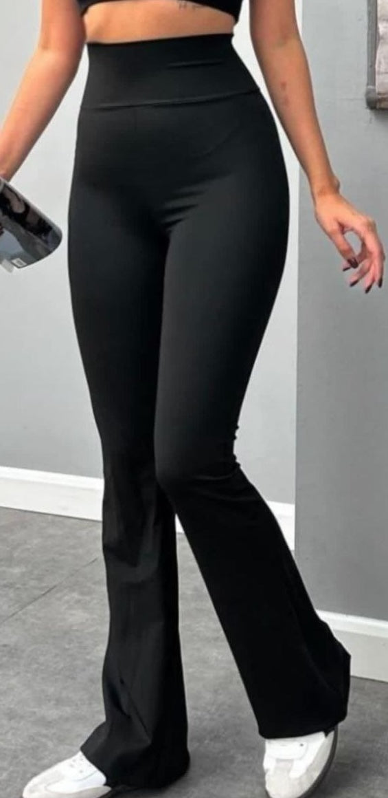 Bayan Yüksek Bel İspanyol Paça Tayt