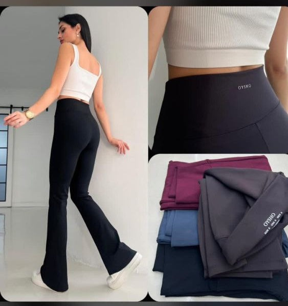 Bayan Yüksek Bel İspanyol Paça Tayt