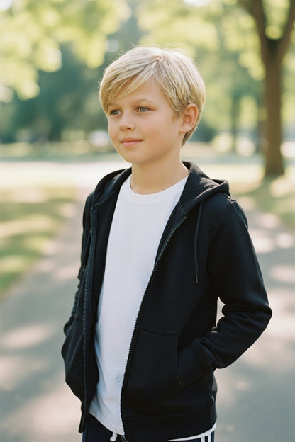 İnce Pamuklu Fermuarlı Çocuk Hırka