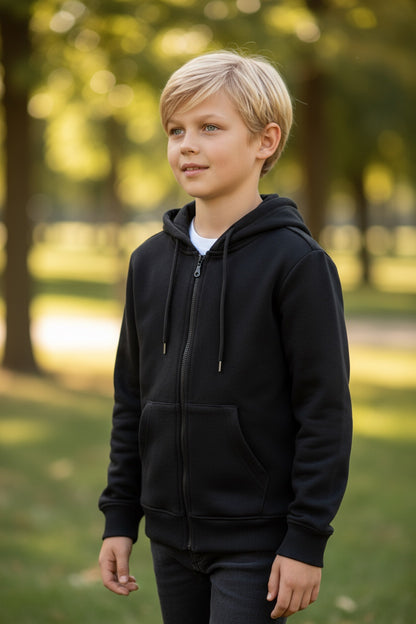 İnce Pamuklu Fermuarlı Çocuk Hırka