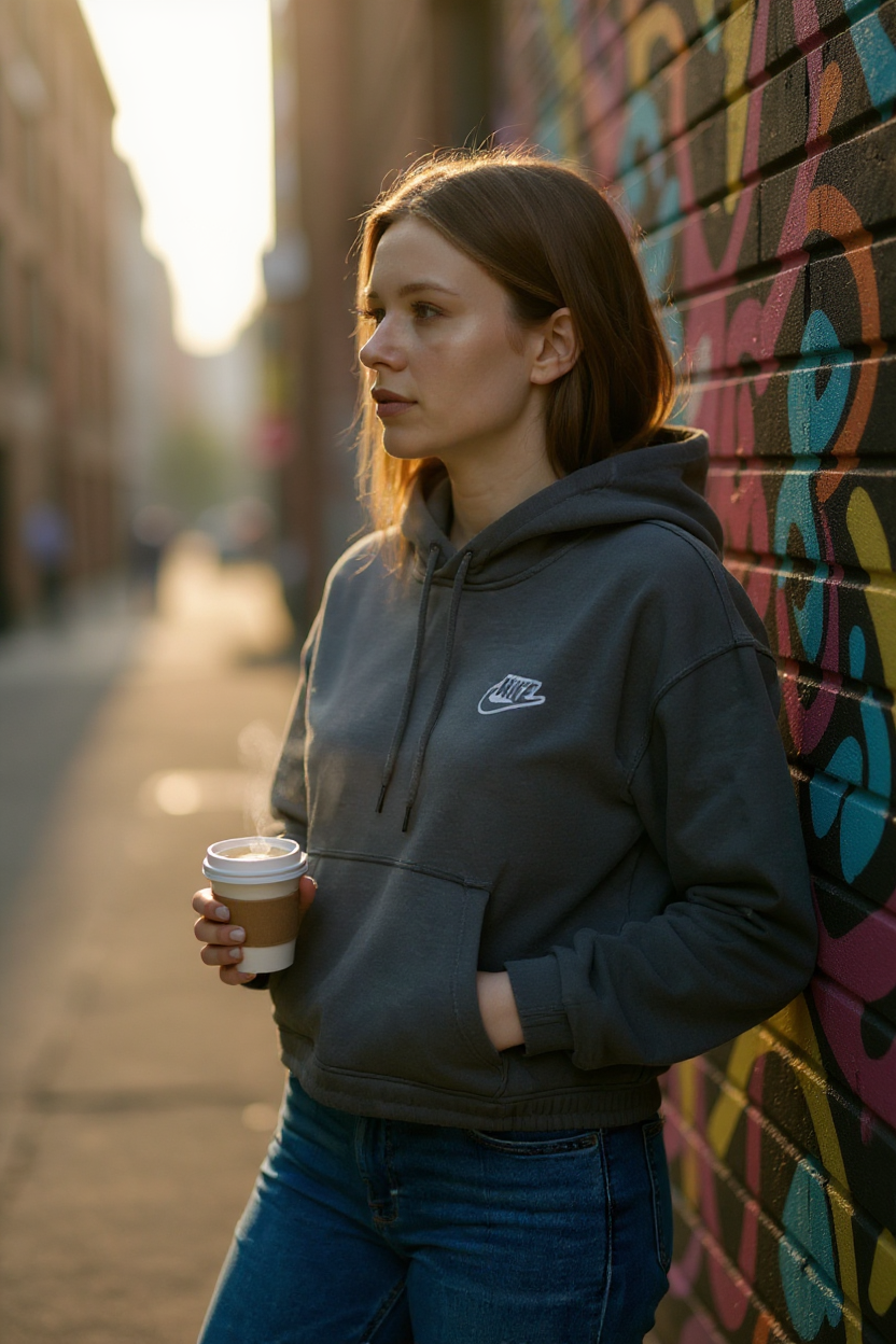 Pamuklu Bayan Crop Sweat