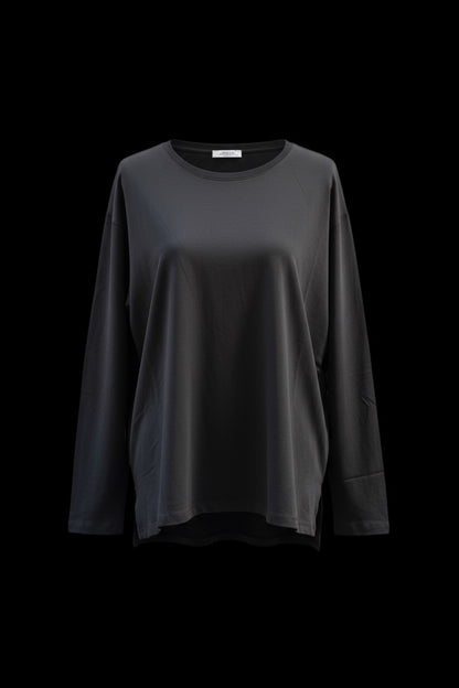 Atic Spor Kadın Siyah Uzun Kollu Supreme Pamuk T-Shirt