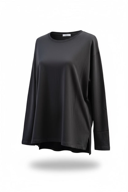 Atic Spor Kadın Siyah Uzun Kollu Supreme Pamuk T-Shirt